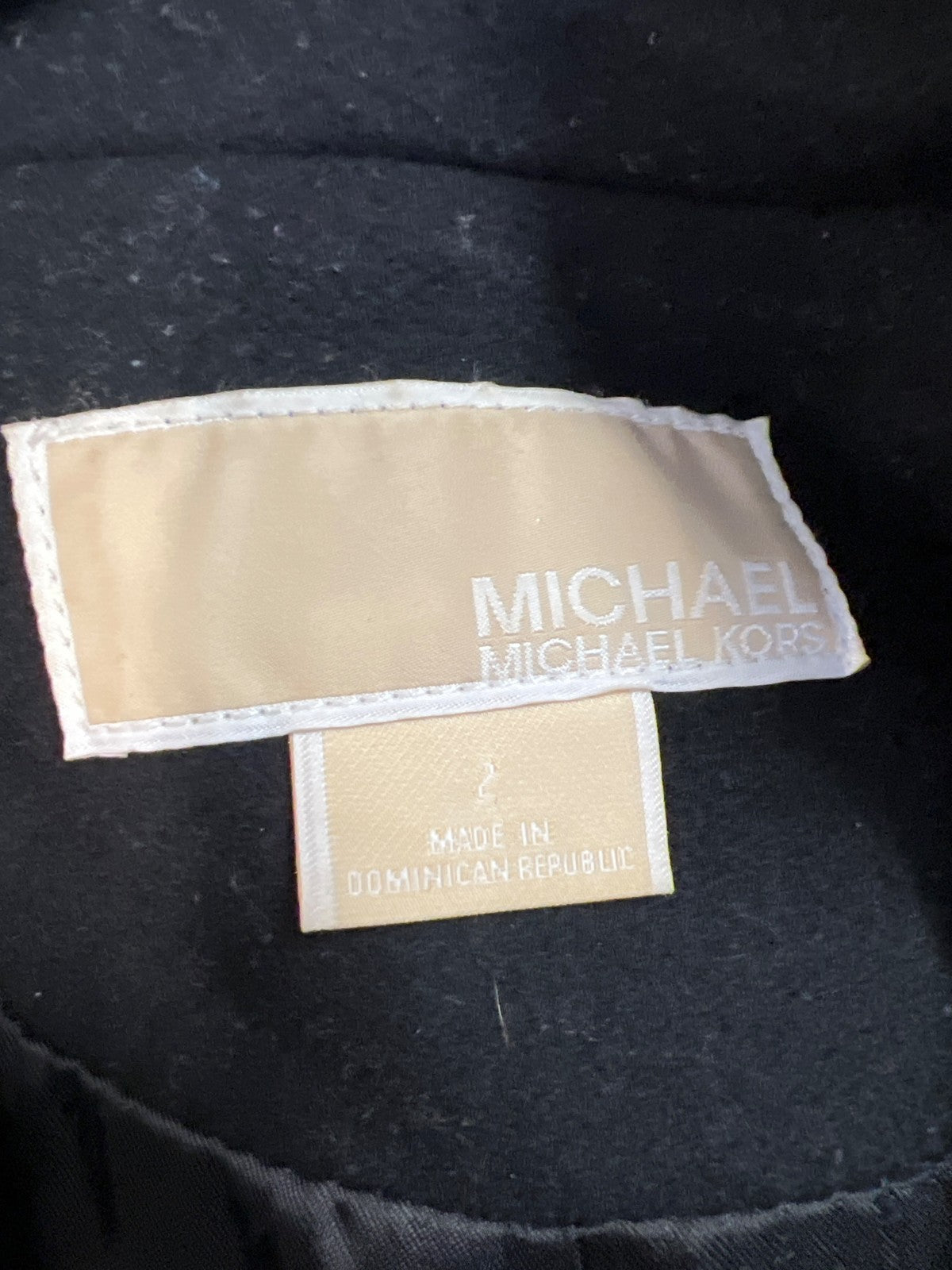 Michael Kors Women’s Black Wool Blend Full Zip Duffle Coat - 2