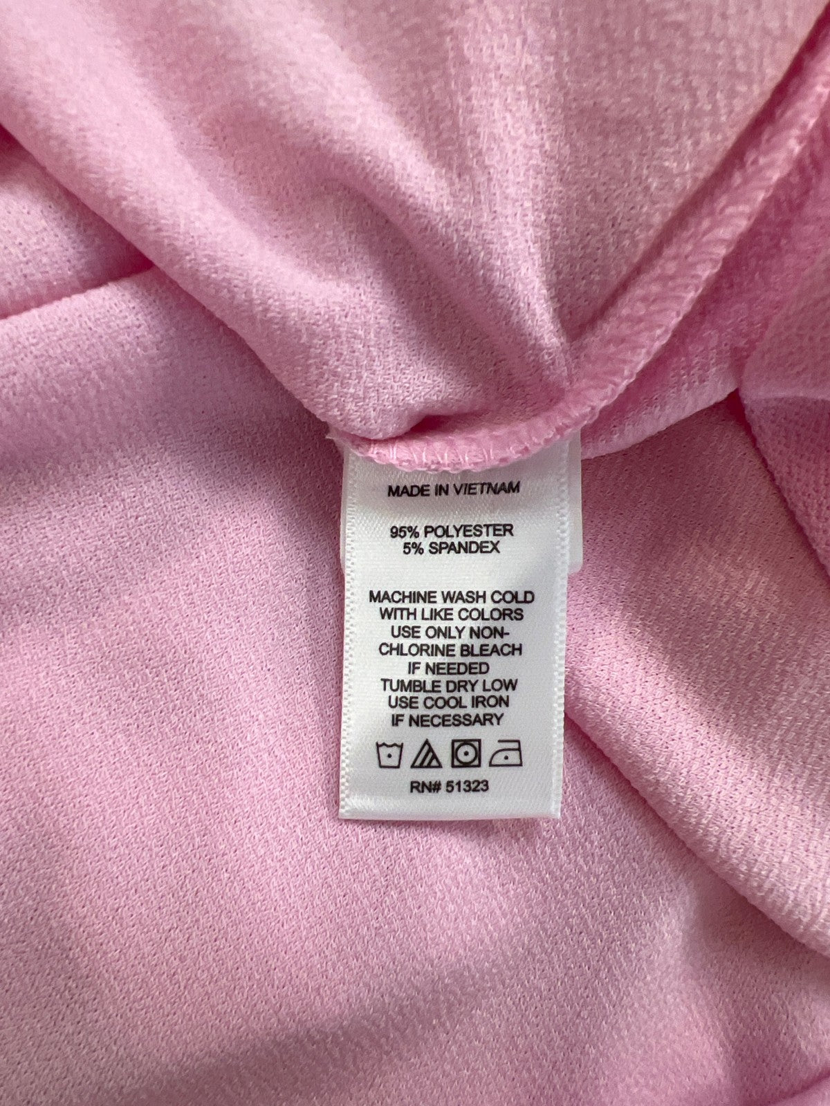 CeCe Women’s Pink Florence Rose Ruffle Trim Long Sleeve Blouse - XL