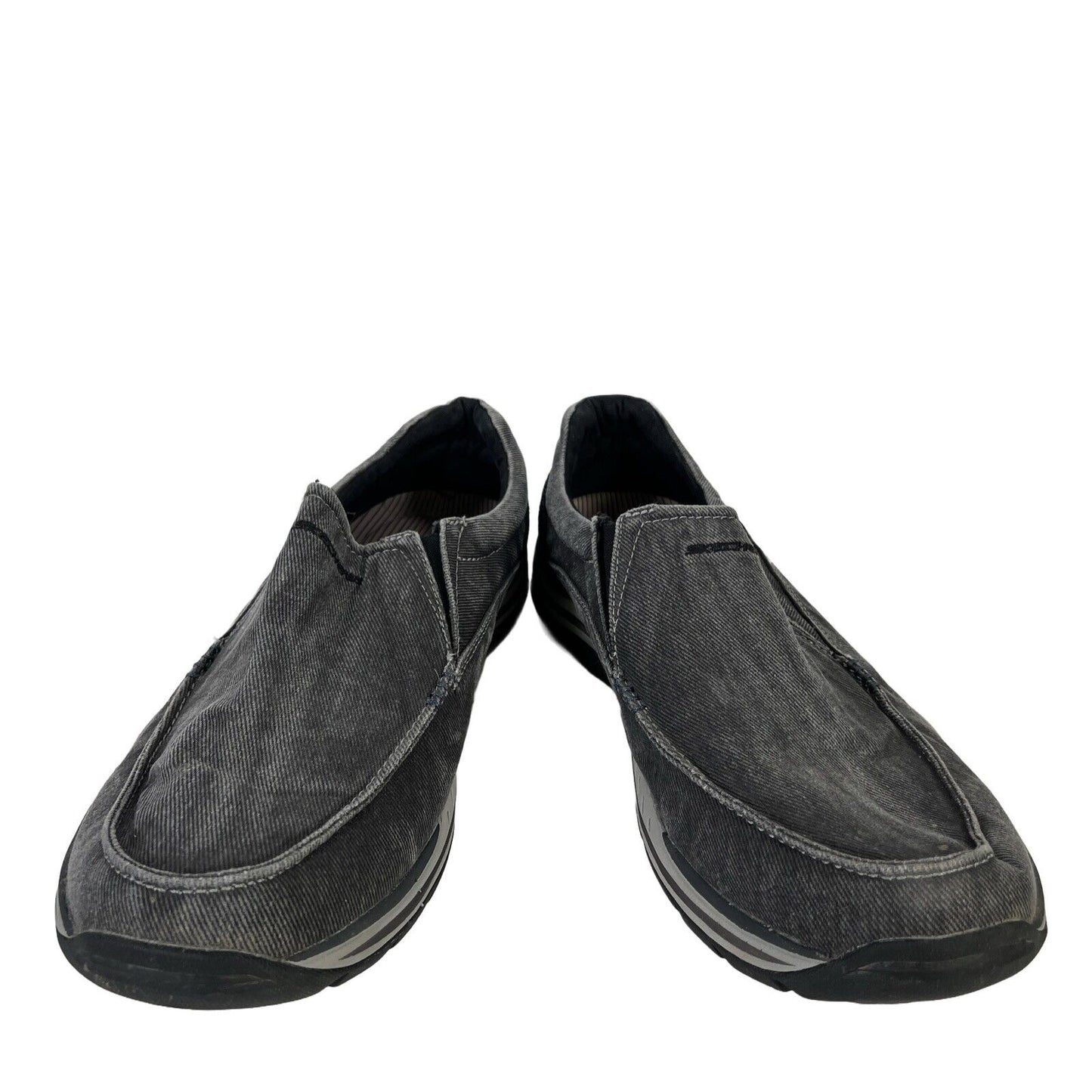 Skechers Men's Gray Expected Avillo Relaxed Fit Slip On Loafers - 12