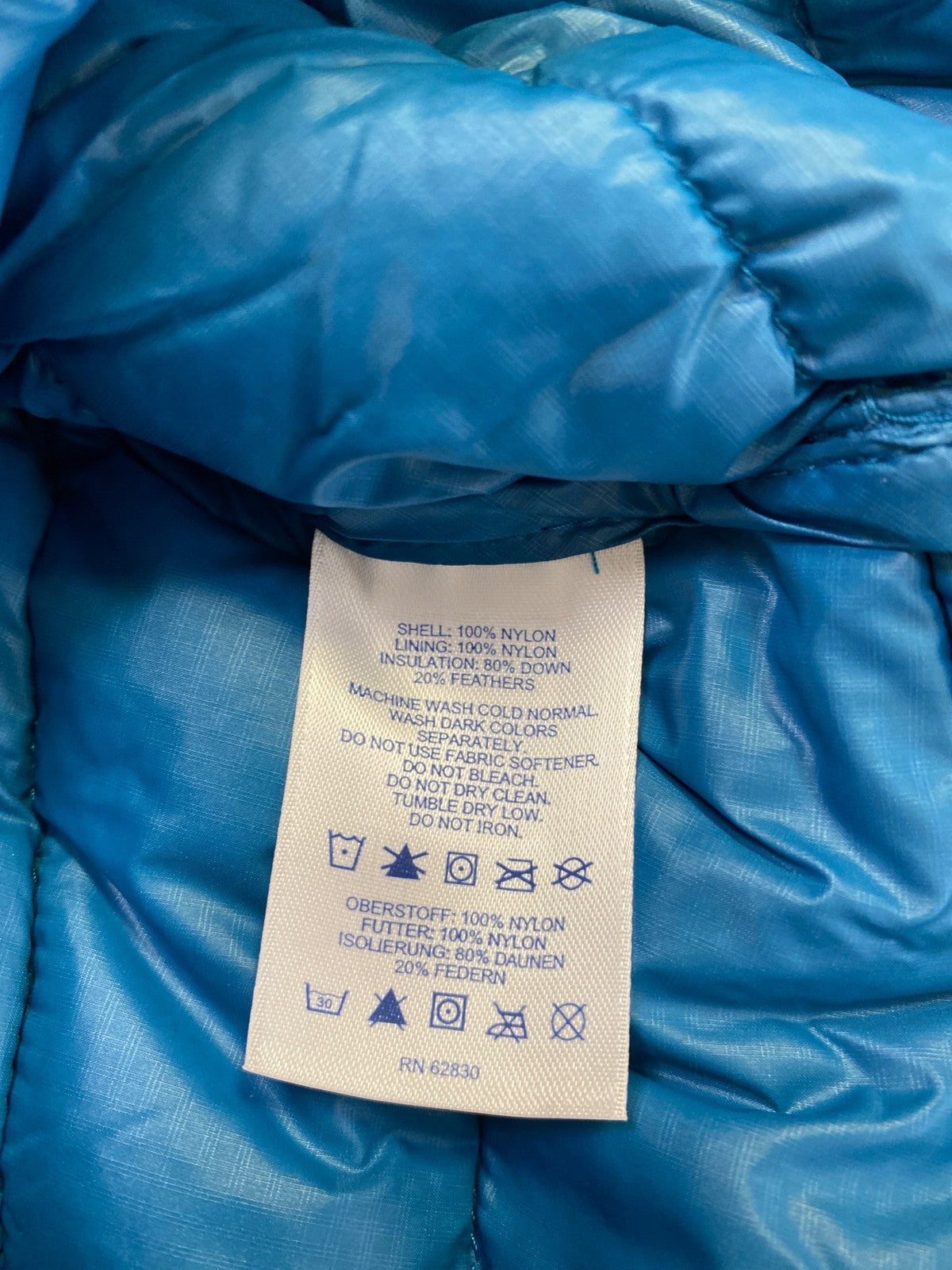 Lands End Women’s Blue Down Insulated Full Zip Puffer Jacket - M