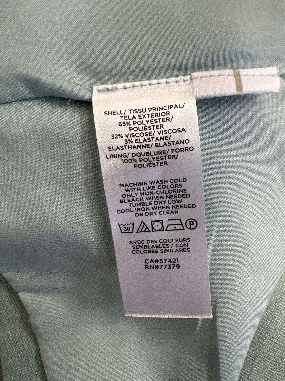 Ann Taylor Women’s Blue Long Sleeve One Button Blazer Jacket - 2