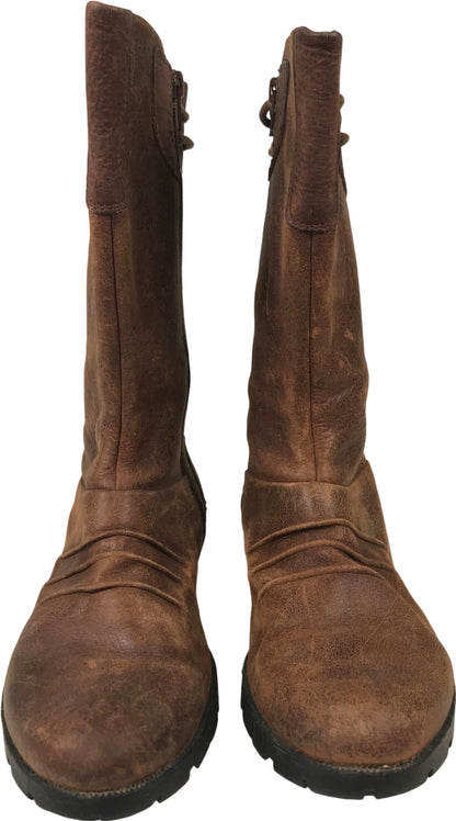 Merrell Women’s Brown Leather Vera Mid Mahogany Mid Calf Boots - 9