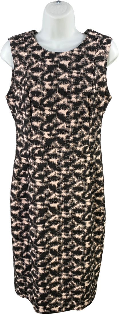 Calvin Klein Women’s Black/Pink Sleeveless Zip Back Sheath Dress - 8
