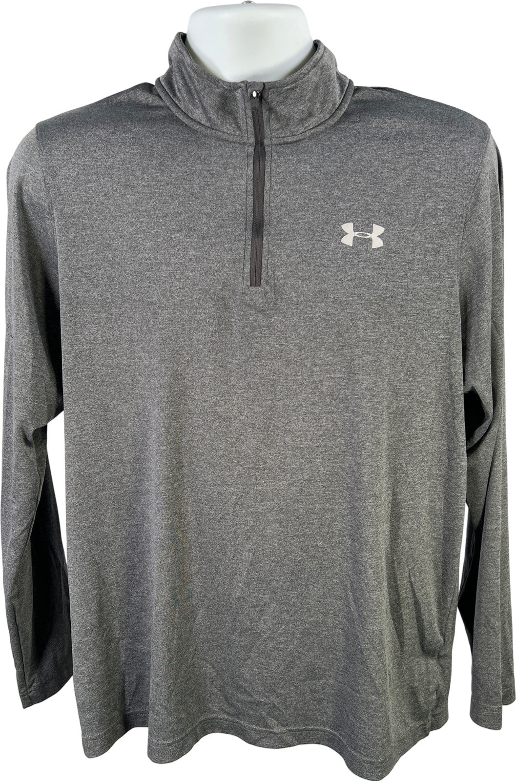 Under Armour Men’s Gray HeatGear Loose Fit Long Sleeve Athletic Shirt - L