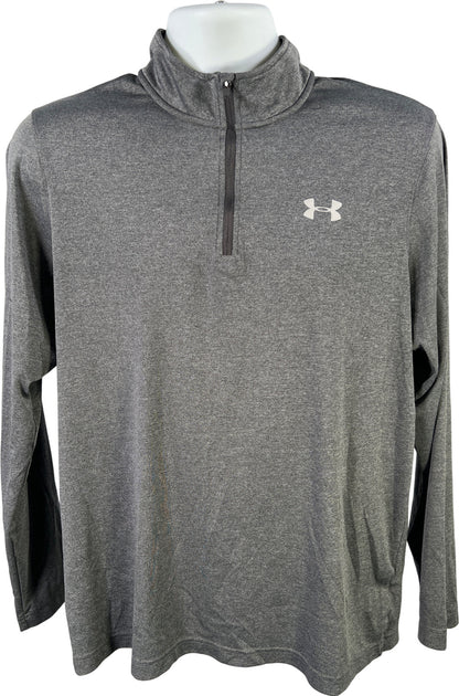 Under Armour Men’s Gray HeatGear Loose Fit Long Sleeve Athletic Shirt - L