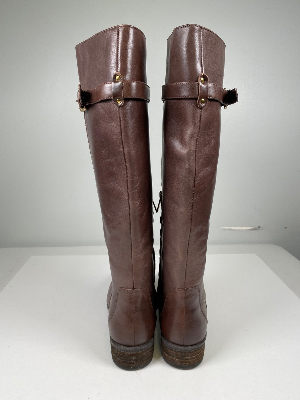 Sam Edelman Women’s Brown Leather Patton Tall Riding Boots - 10