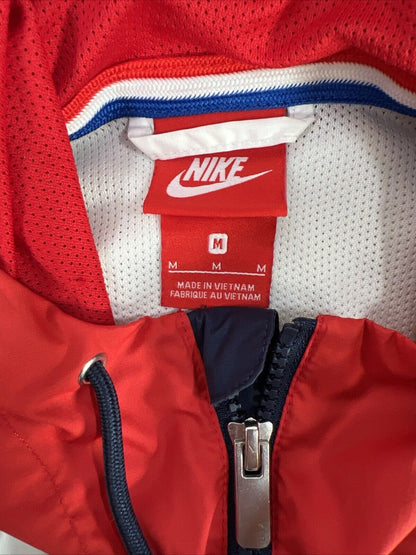 Nike Men's USA Red/White/Blue Full Zip Hooded Jacket Windbreaker - M