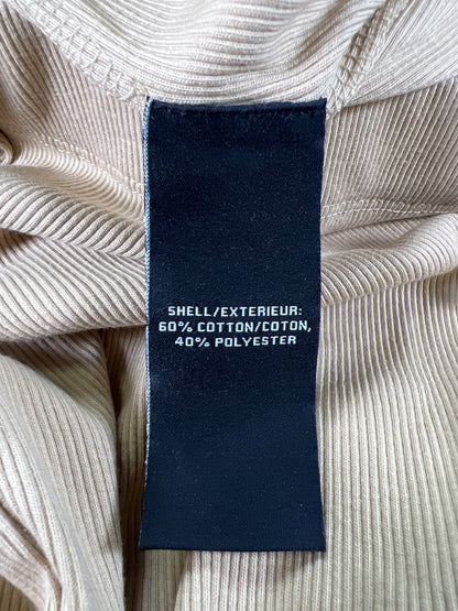 Bagatelle Women’s Beige Ribbed Straight Pull On Stretch Midi Skirt - XL