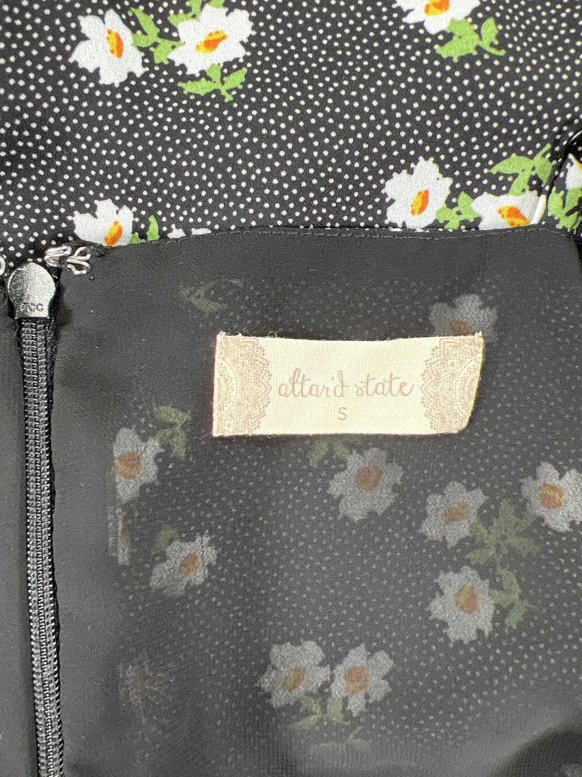 NEW Altar’d State Women’s Black Daisy Print Sleeveless Sundress - S