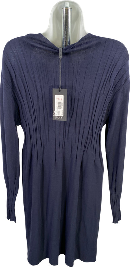 OSKA Women’s Blue Long Sleeve Button Up Long Cardigan Sweater - 2