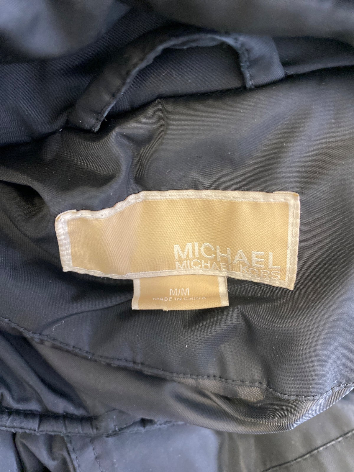 Michael Kors Women’s Black Long Sleeve Full Zip Insulated Puffer Coat - M