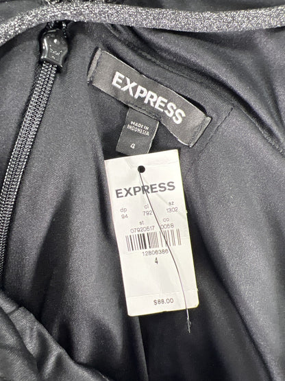 Express Women’s Dark Silver Metallic Strappy Sleeveless Dress - 4