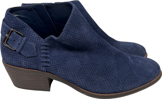 Vince Camuto Women’s Blue Suede Parveen Side Zip Ankle Booties - 7.5