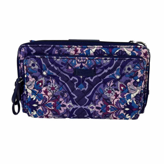 Vera Bradley Purple Floral Iconic Deluxe All Together Crossbody Wallet