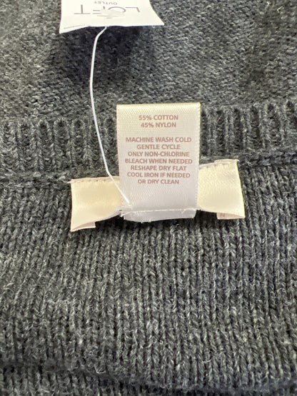 LOFT Women’s Gray Cable Knit Long Sleeve Sweater - L