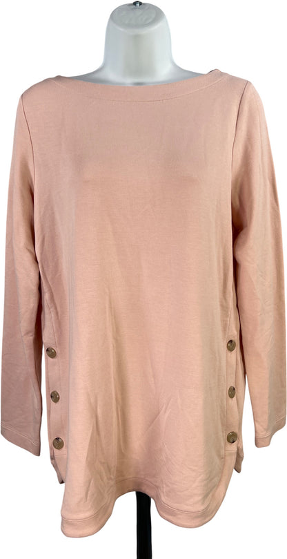 J.Jill Women’s Pink Button Accent Long Sleeve Shirt - XS