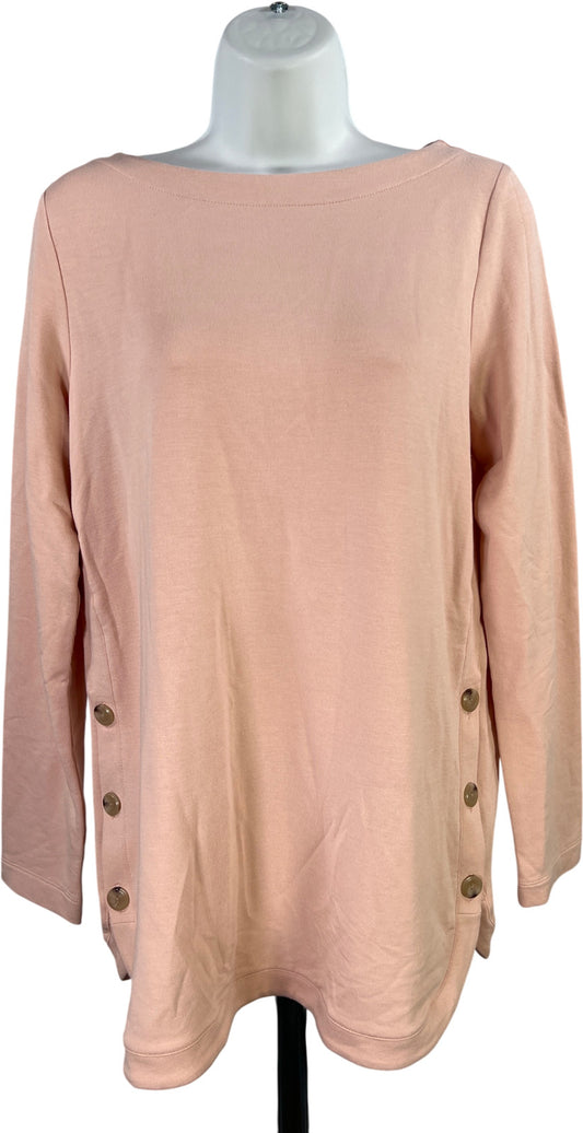 J.Jill Women’s Pink Button Accent Long Sleeve Shirt - XS