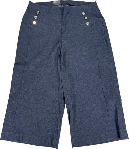 INC Women’s Blue Pull On Stretch Wide Leg Pants - 16W