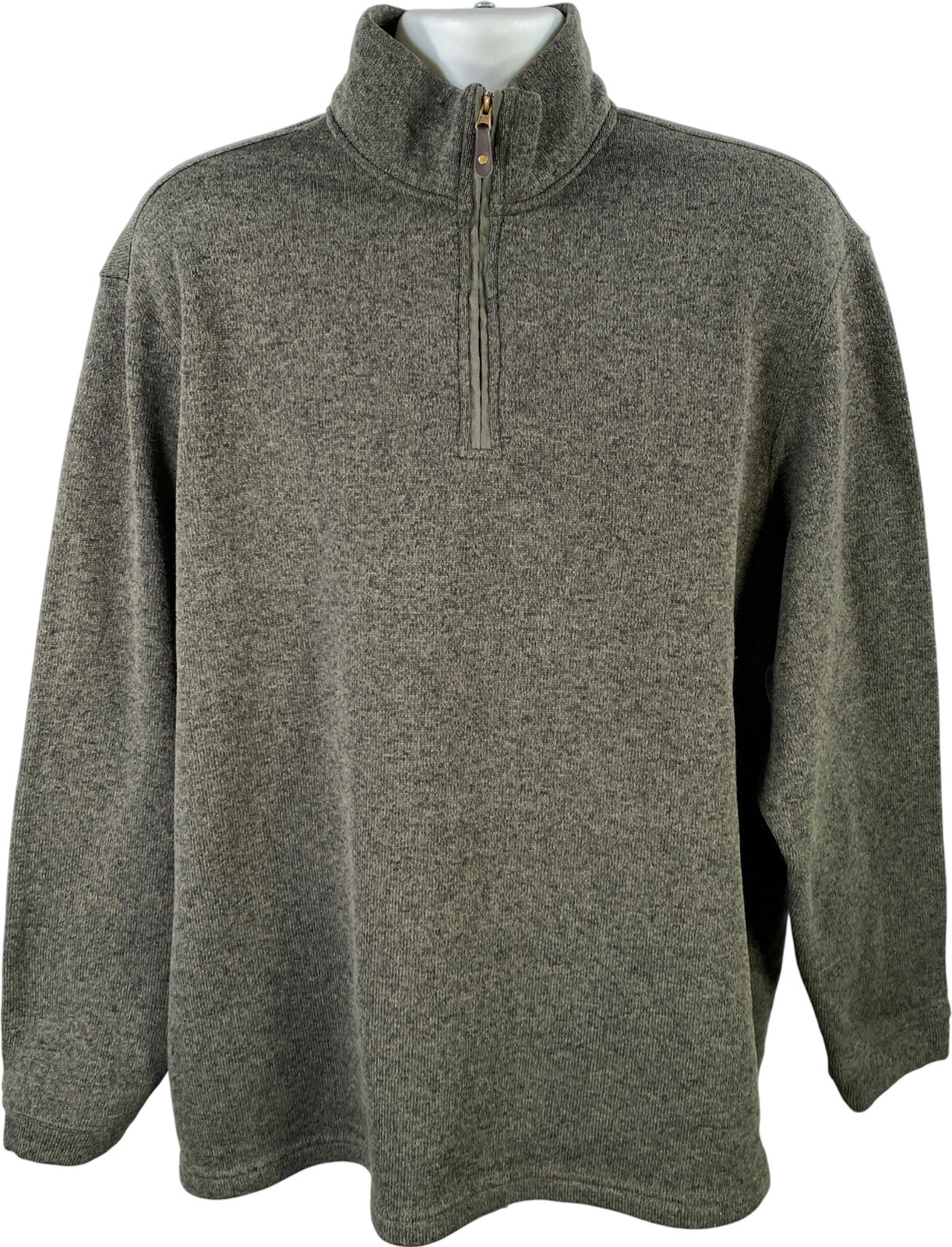 Haggar Men’s Green Cool 18 Pro 1/4 Zip Pullover Sweater - 2XL