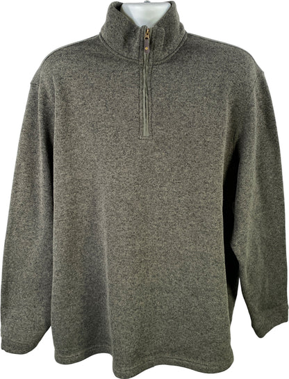 Haggar Men’s Green Cool 18 Pro 1/4 Zip Pullover Sweater - 2XL