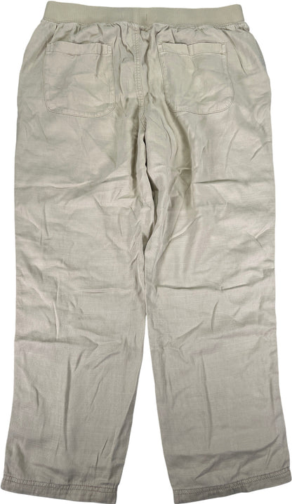 Sonoma Women’s Beige Stretch Pull On Tapered Crop Pants - L