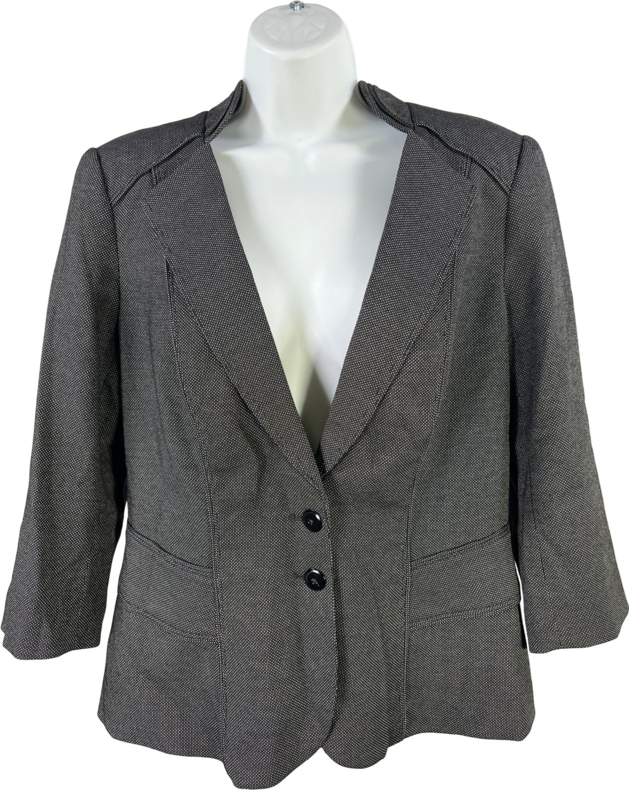 White House Black Market Women’s Black Polka Dot Blazer Jacket - 12