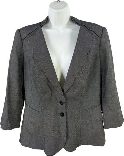 White House Black Market Women’s Black Polka Dot Blazer Jacket - 12