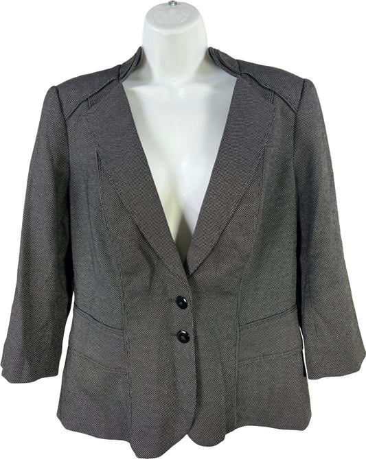 White House Black Market Women’s Black Polka Dot Blazer Jacket - 12