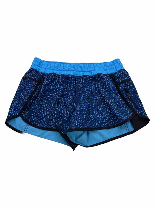 Lululemon Women's Blue Tracker Shorts Lined - 12