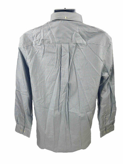 Duluth Trading Men's Blue/White Checkered Button up Shirt - M