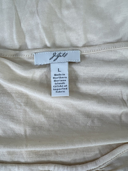 J. Jill Women’s Pale Yellow Long Sleeve Stretch T-Shirt - L