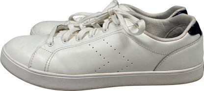 Dr.Scholls Women’s White Leather Madi Chevron Lace Up Casual Sneakers - 10