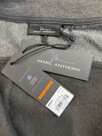 Marc Anthony Men’s Gray Slim Fit Double Zipper Sweater Jacket - XL