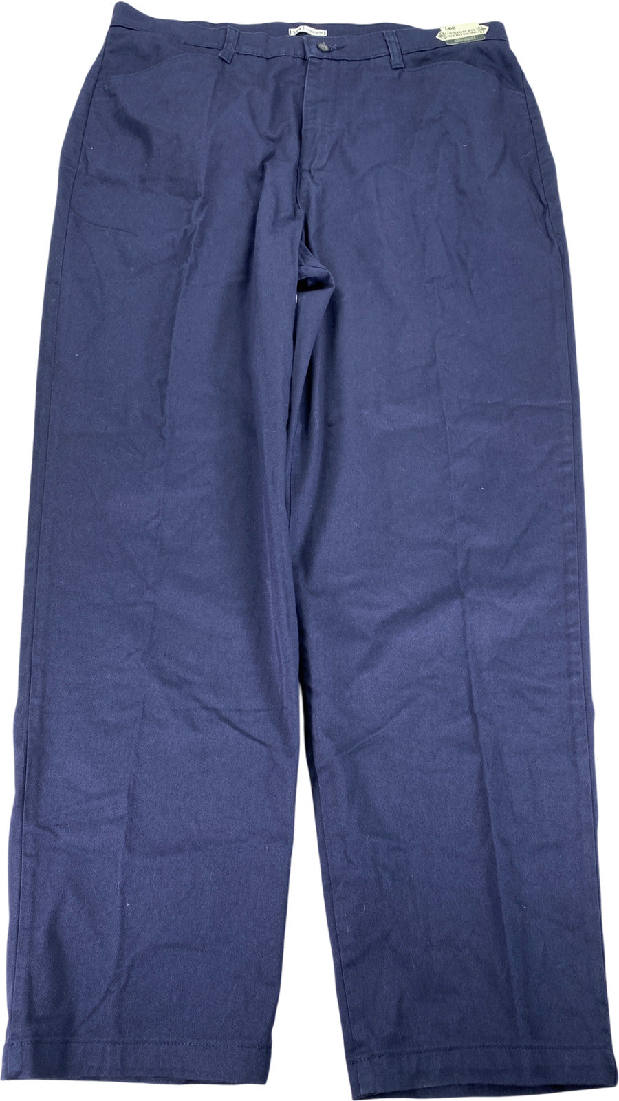 Lee Women’s Navy Blue Plain Front Straight Leg Pants - 16 Plus