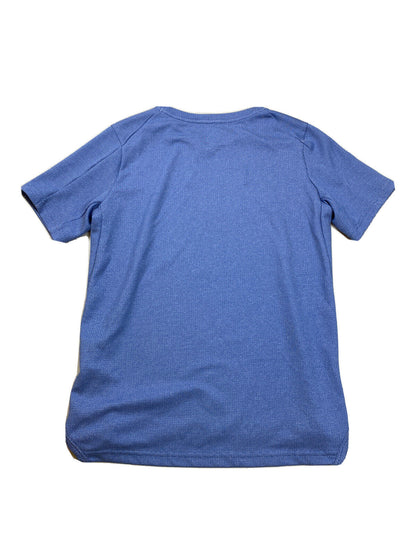 Camiseta deportiva azul de manga corta Dri-Fit de ajuste estándar para niño de Nike - L