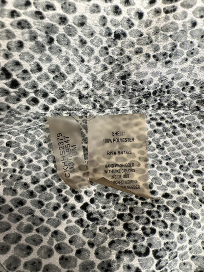 Calvin Klein Women’s Gray Long Sleeve Button Up Blouse - M