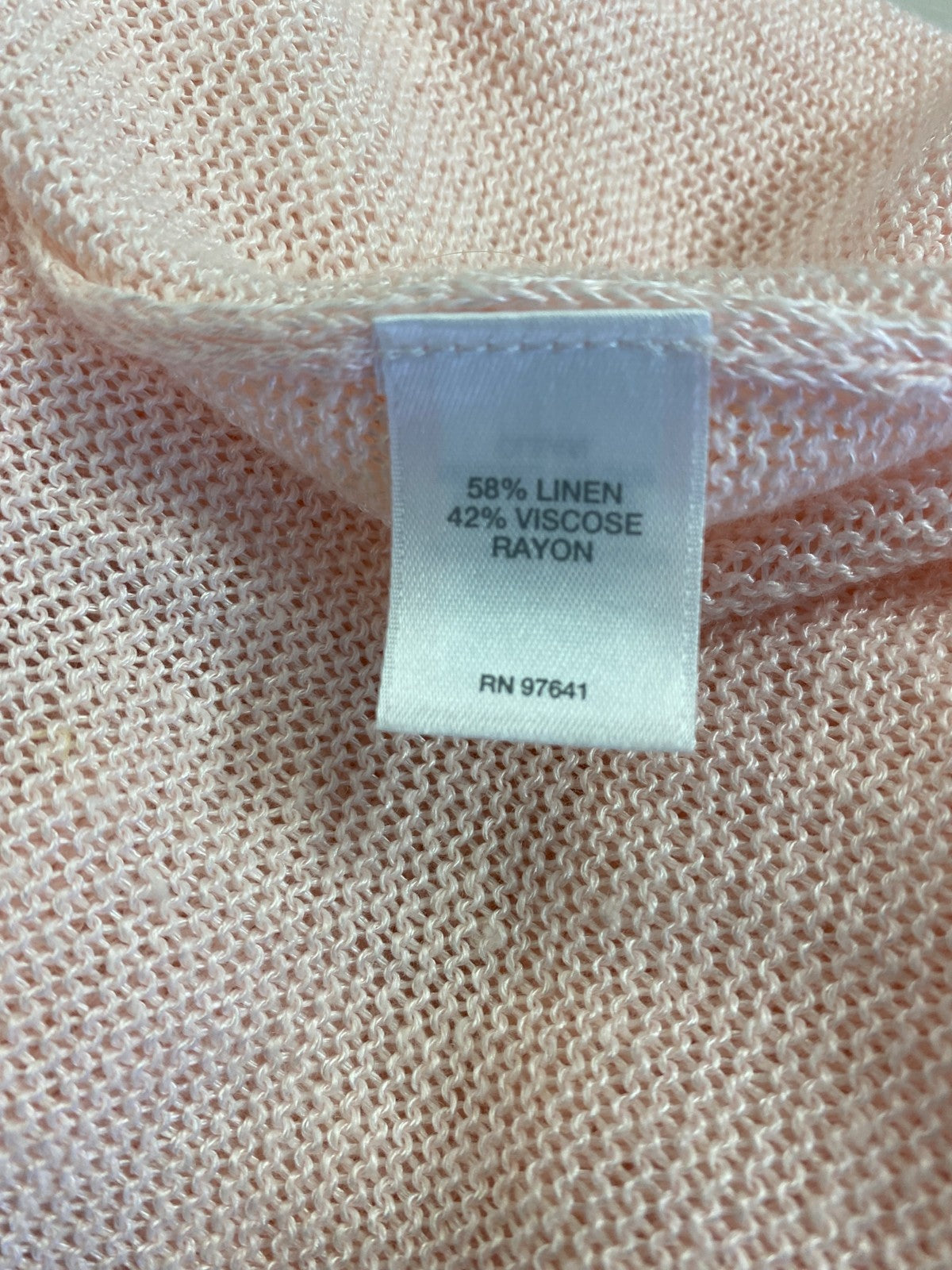 J.Jill Women’s Pink Long Sleeve Thin Knit Open Cardigan Sweater - S