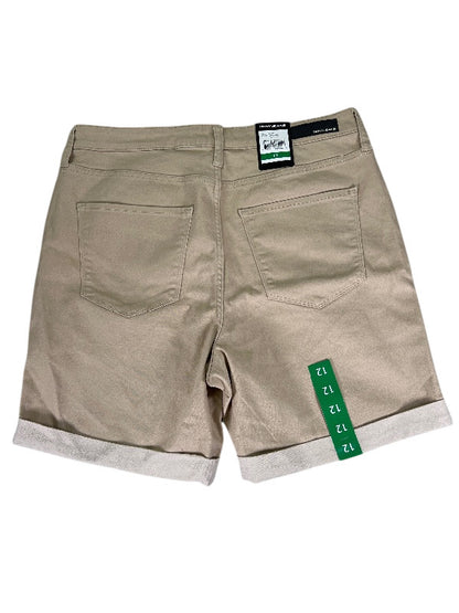 DKNY Women's Beige Stretch Chino Shorts - 12