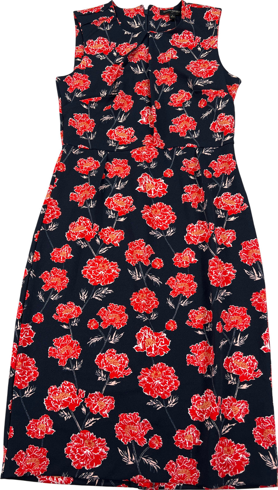 NEW Banana Republic Women’s Blue Floral Sleeveless Sheath Dress - 4
