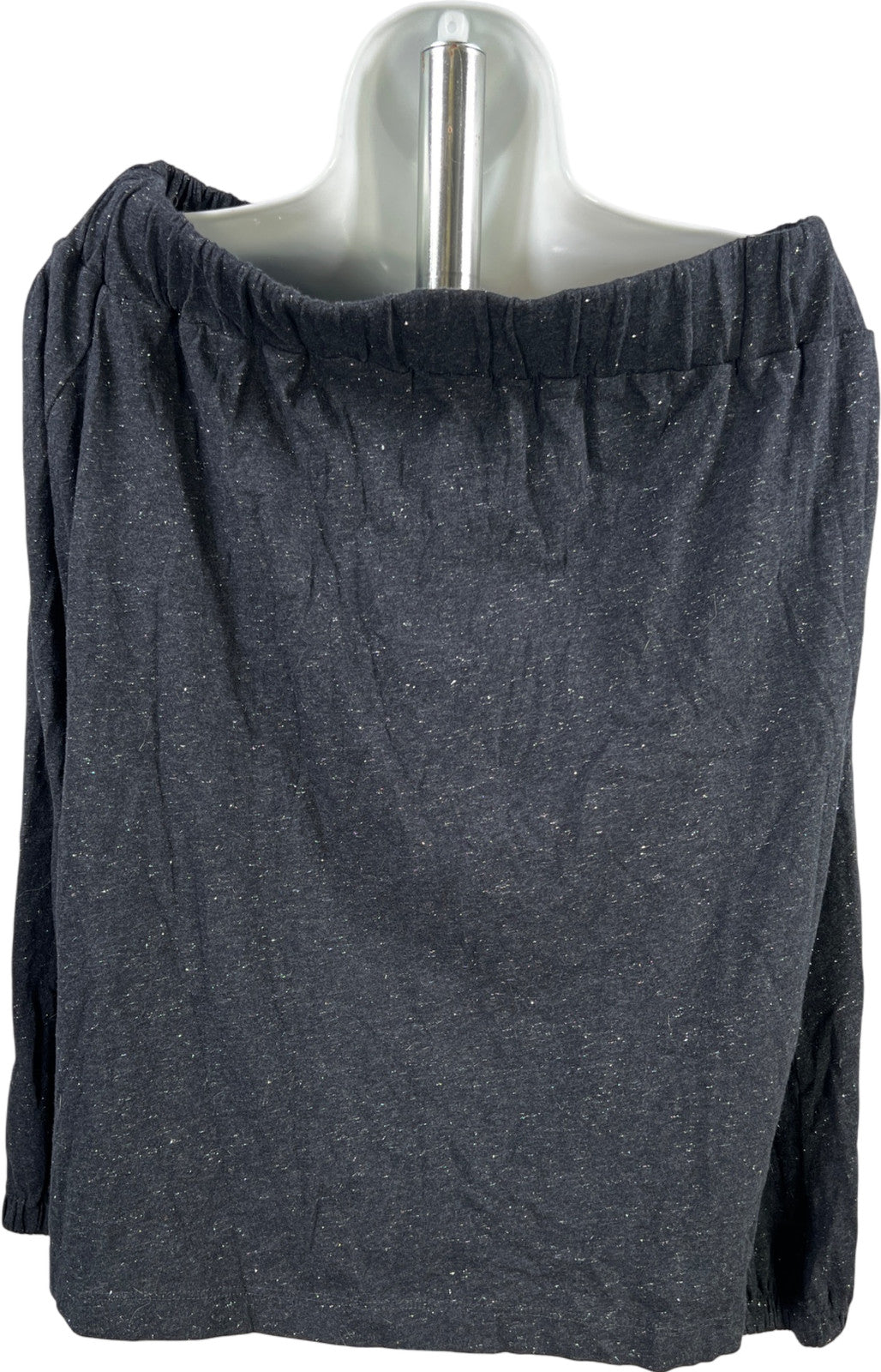 LOFT Women’s Blue Metallic Off The Shoulder 3/4 Sleeve Blouse - L