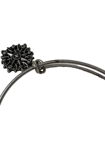 Alex and Ani Women’s Silver Tone Compass Bangle Bracelet image 7