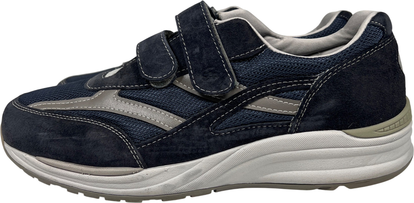 SAS Men’s Blue Suede Comfort Walking Sneakers - 12 Wide