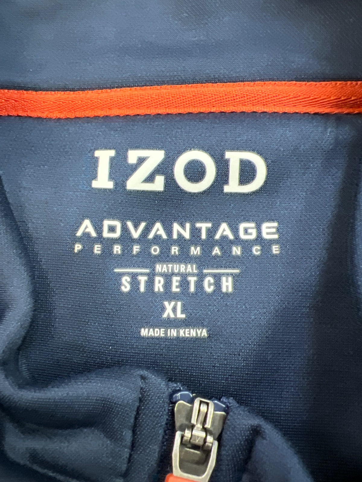 Izod Men’s Blue Advantage Performance Fleece Lined Full Zip Vest - XL