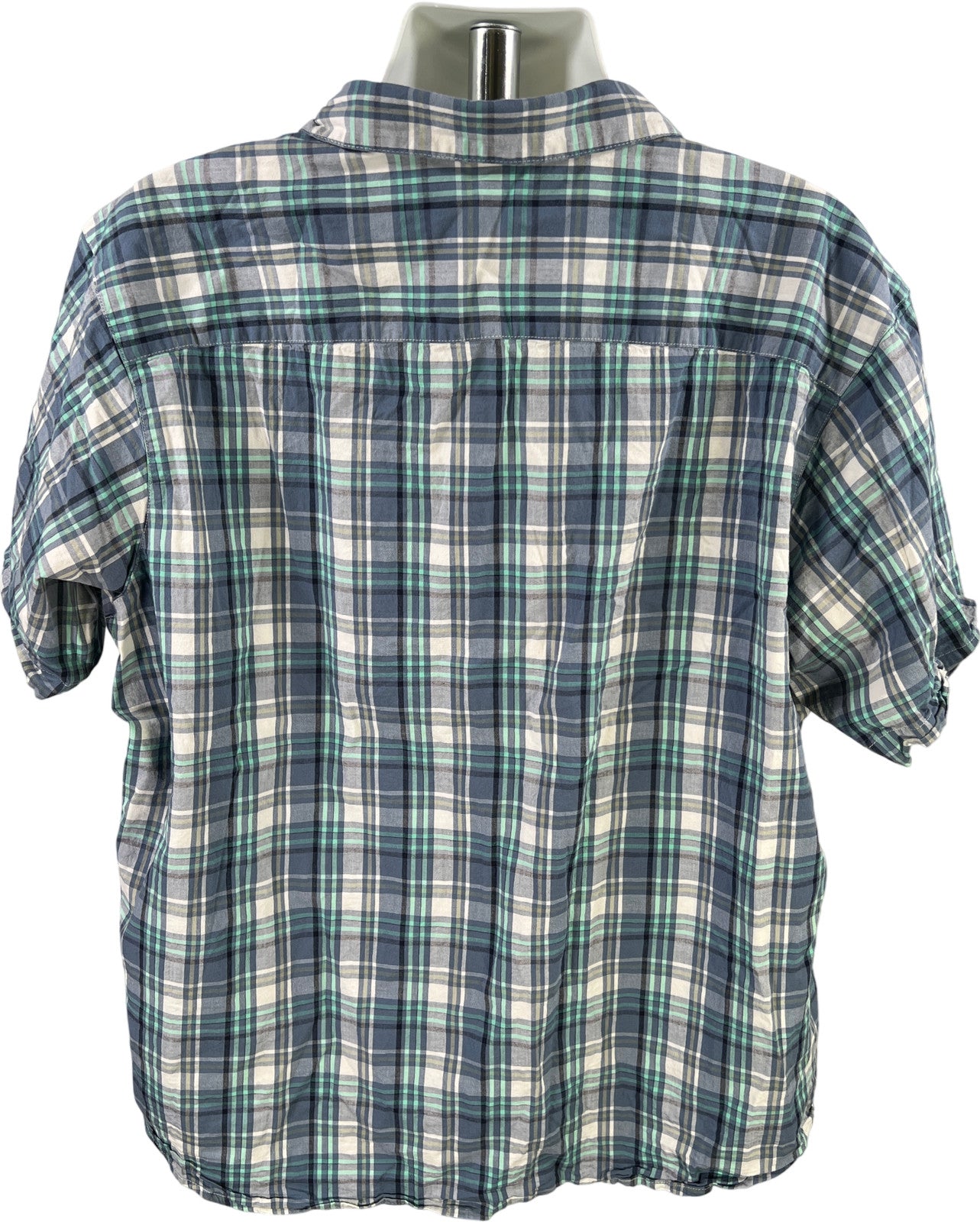 Columbia Men’s Blue Plaid Rapid Rivers Short Sleeve Button Up Shirt - 3X