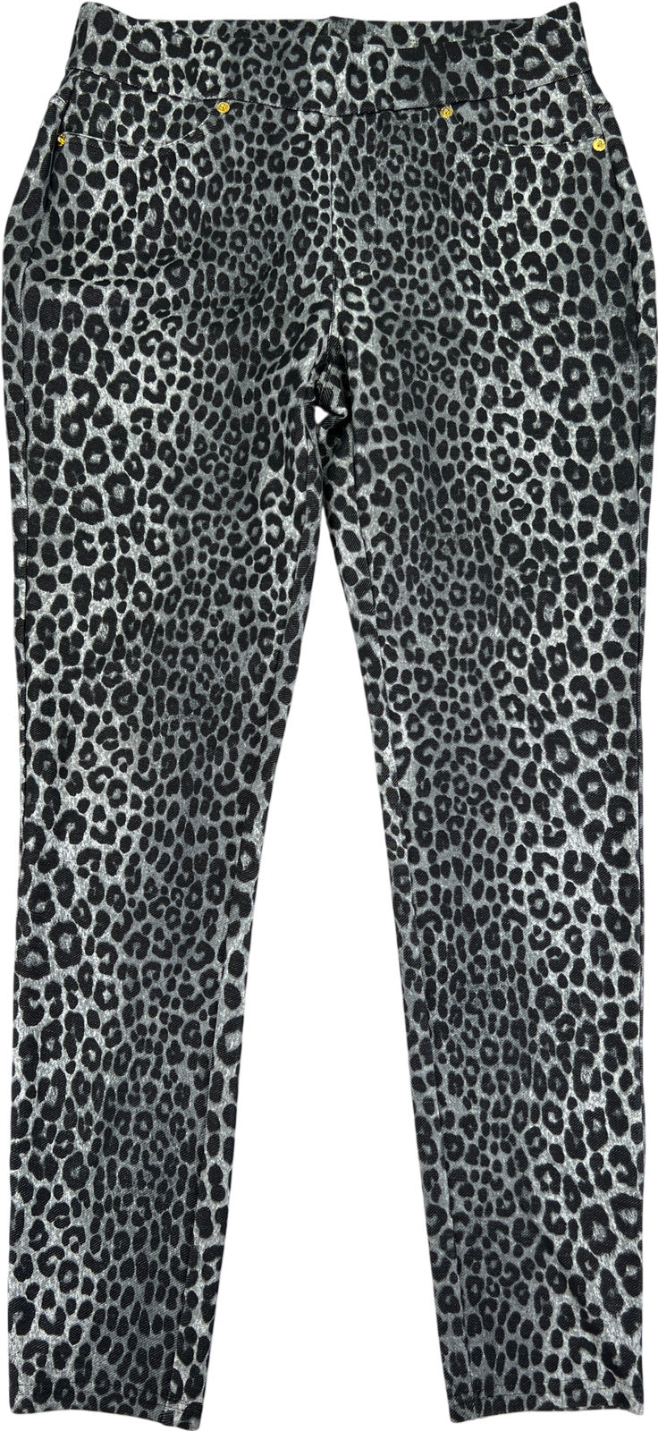 Michael Kors Women’s Gray/Black Animal Print Pull On Jeggings - M
