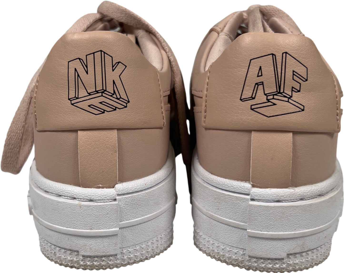 Nike Women’s Pink Air Force Low Pixel Lace Up Sneakers - 6