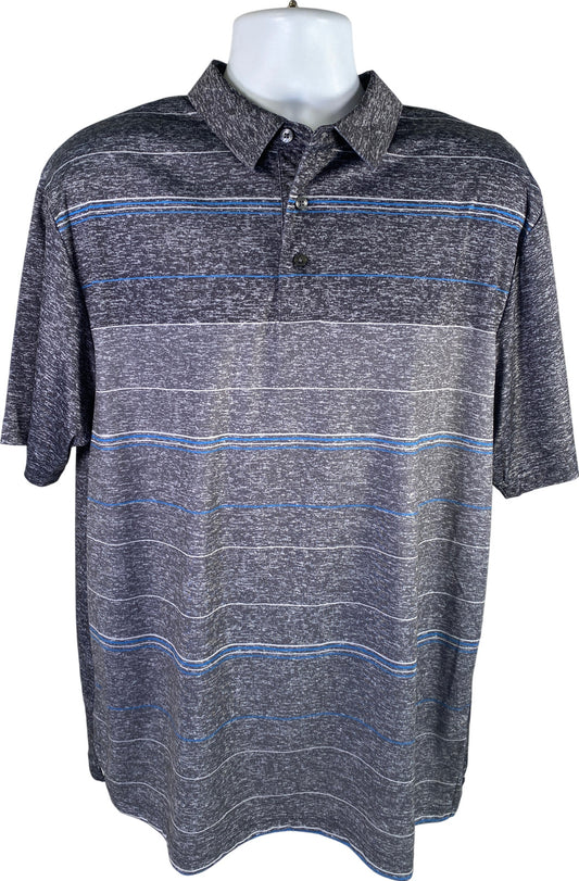 Jack Nicklaus Men’s Gray/Blue Stay Dri Short Sleeve Athletic Polo Shirt - L