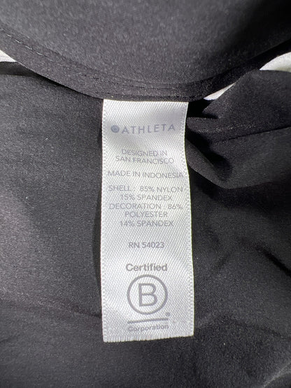 Athleta Women’s Black/White Colorblocked Unlined Athletic Shorts - 10