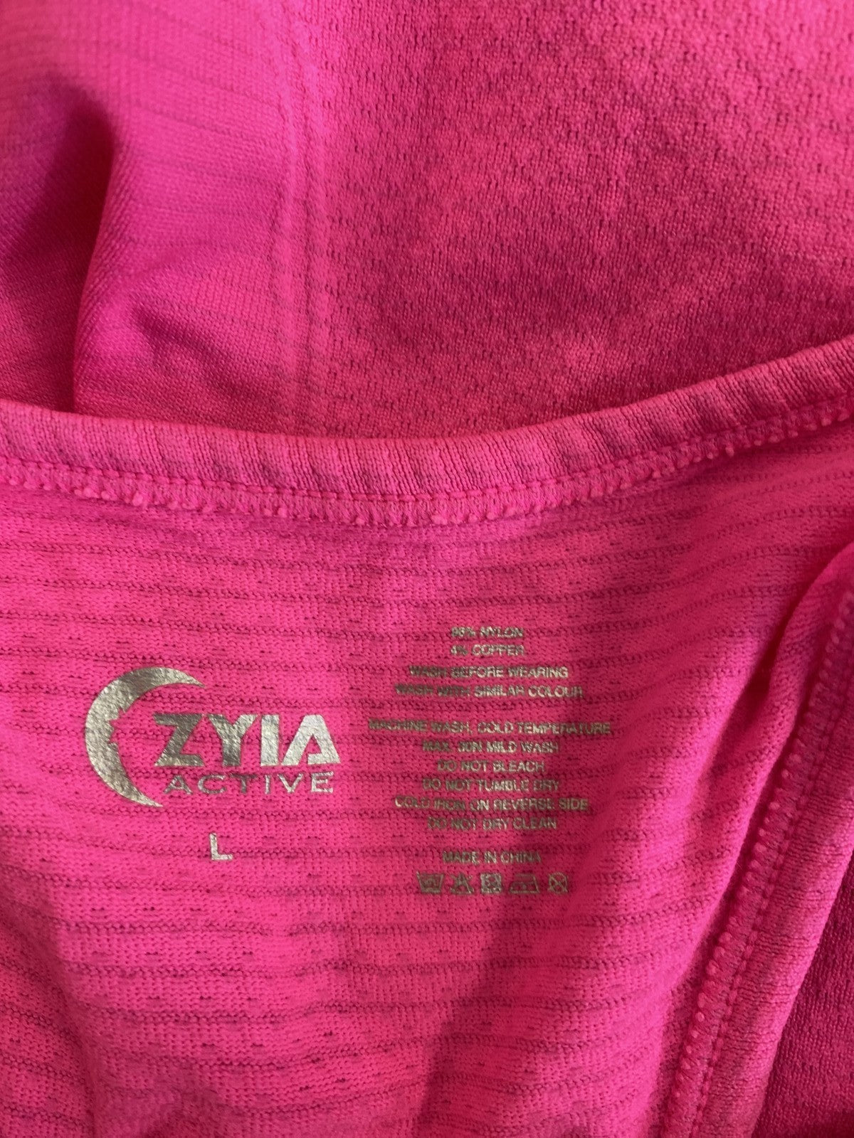 Zyia Active Women’s Bright Pink Racerback Athletic Tank Top - L