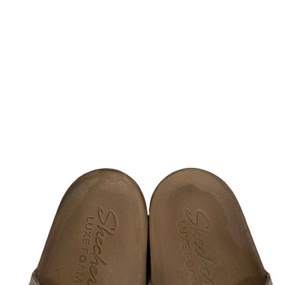 Skechers Women's Gray/Tan Granola Two Strap Sandals - 8
